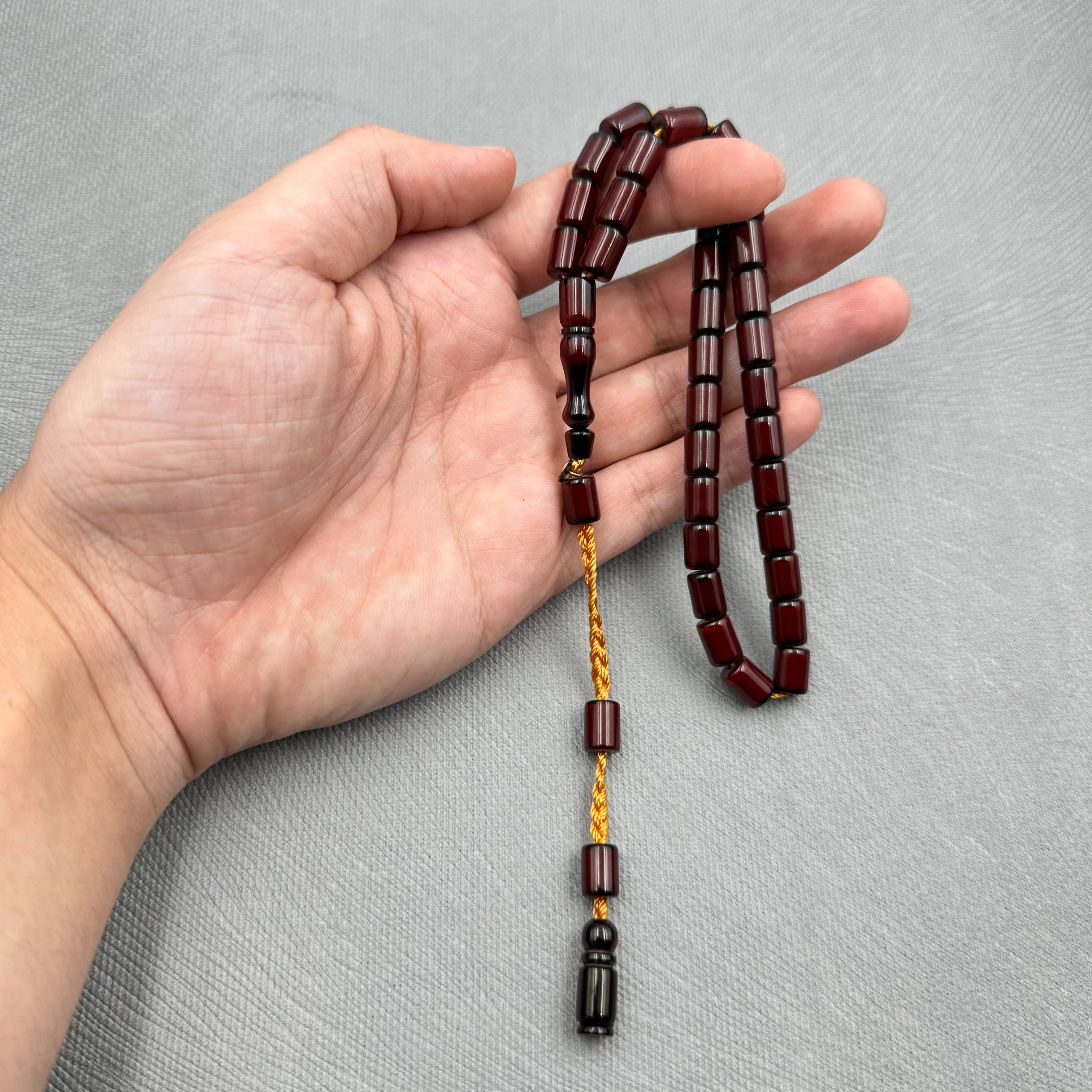 Nael KAPLAN Usta İşçilikli Bordo Katalin Kanayan Bağa Kesim Tespih